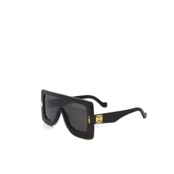 Loewe LW40104I 01A Chunky Anagram Black Gold Shield...